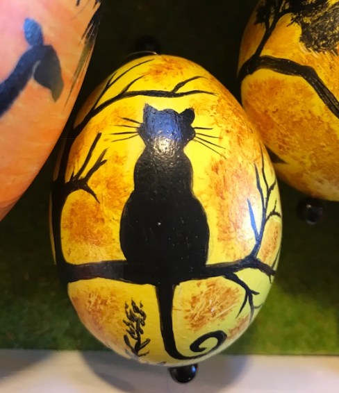 1 Katze Ei Osterei Schatten